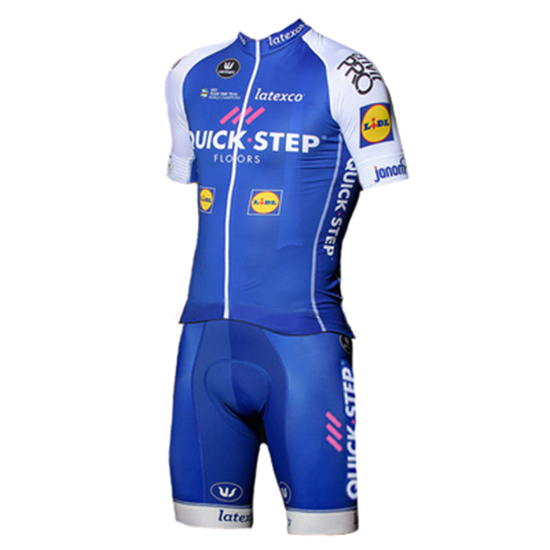 Maglia Quick Step Manica Corta 2017 blu